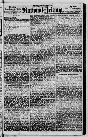 Nationalzeitung vom 12.11.1853