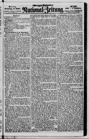 Nationalzeitung vom 13.11.1853