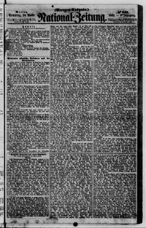 Nationalzeitung vom 20.11.1853