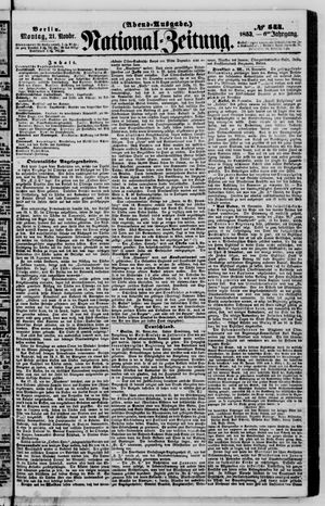Nationalzeitung vom 21.11.1853