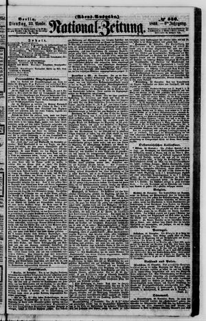 Nationalzeitung vom 22.11.1853