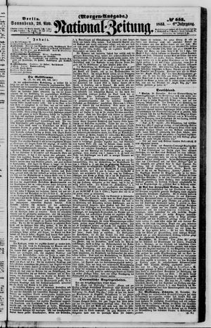 Nationalzeitung vom 26.11.1853