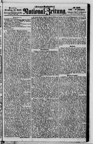 Nationalzeitung vom 29.11.1853