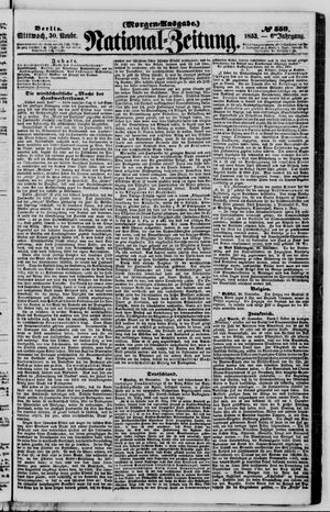 Nationalzeitung vom 30.11.1853