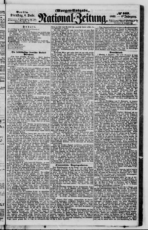 Nationalzeitung vom 06.12.1853