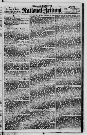 Nationalzeitung vom 09.12.1853
