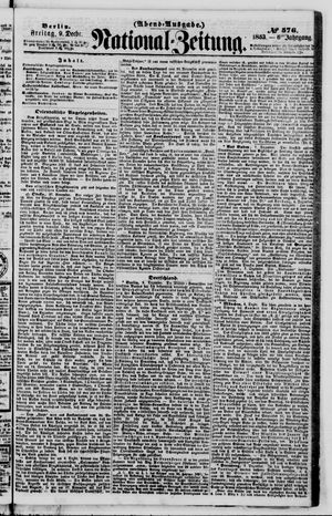 Nationalzeitung vom 09.12.1853