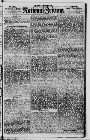 Nationalzeitung vom 13.12.1853