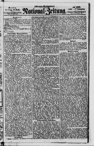 Nationalzeitung vom 16.12.1853