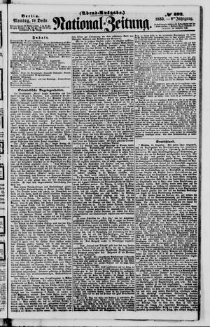 Nationalzeitung vom 19.12.1853