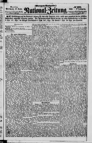 Nationalzeitung vom 28.12.1853