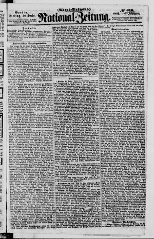 Nationalzeitung vom 30.12.1853