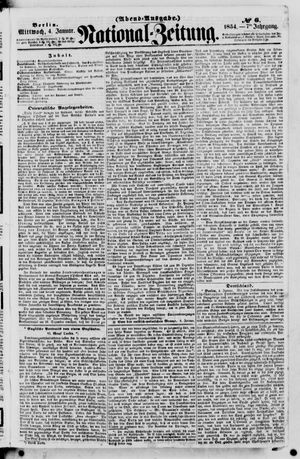 Nationalzeitung vom 04.01.1854