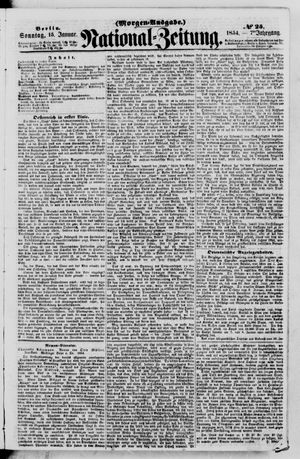 Nationalzeitung vom 15.01.1854
