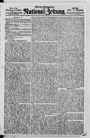 Nationalzeitung vom 16.01.1854