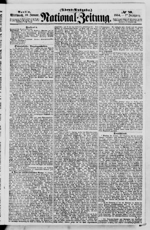 Nationalzeitung vom 18.01.1854