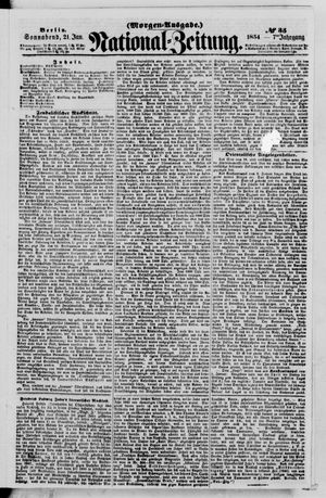 Nationalzeitung vom 21.01.1854