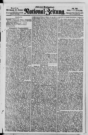 Nationalzeitung vom 25.01.1854
