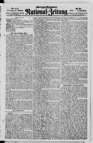 Nationalzeitung vom 27.01.1854
