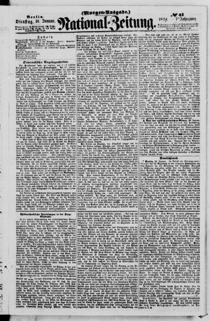 Nationalzeitung vom 31.01.1854