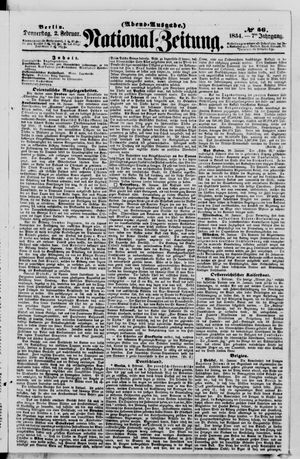 Nationalzeitung vom 02.02.1854