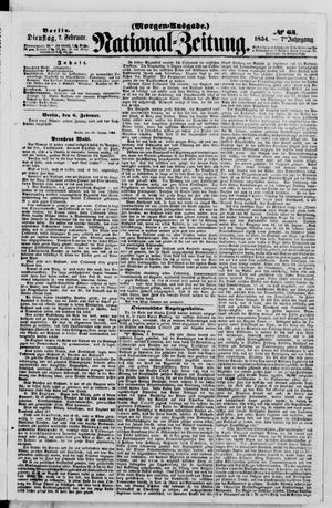 Nationalzeitung vom 07.02.1854