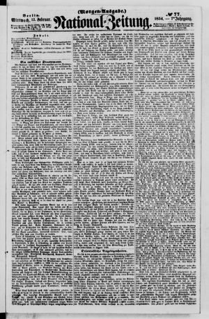 Nationalzeitung vom 15.02.1854