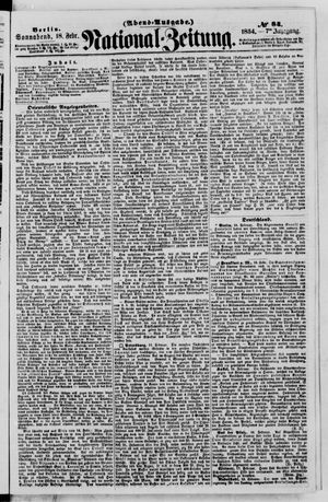 Nationalzeitung vom 18.02.1854