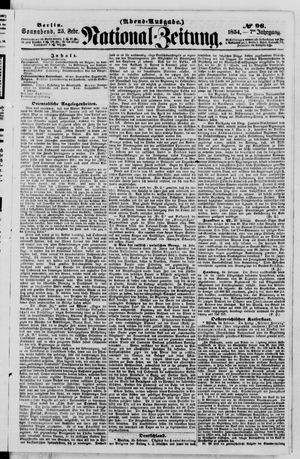 Nationalzeitung vom 25.02.1854