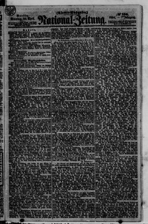 Nationalzeitung vom 24.04.1854