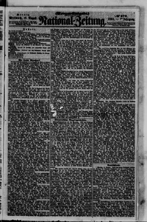 Nationalzeitung vom 16.08.1854