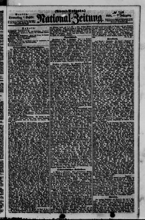 Nationalzeitung vom 07.09.1854