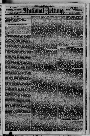 Nationalzeitung vom 12.09.1854
