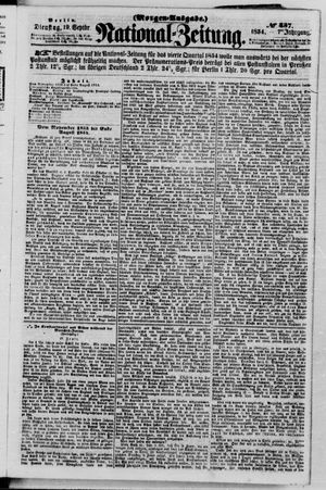 Nationalzeitung vom 19.09.1854