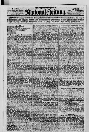Nationalzeitung vom 21.09.1854