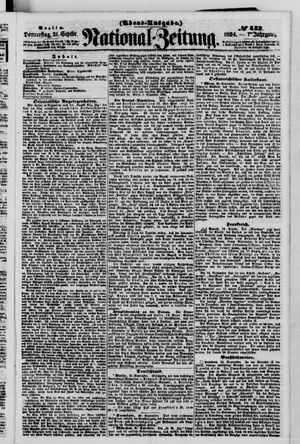 Nationalzeitung vom 21.09.1854