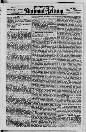 Nationalzeitung vom 27.09.1854