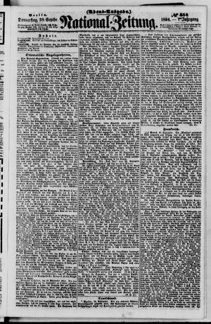 Nationalzeitung vom 28.09.1854