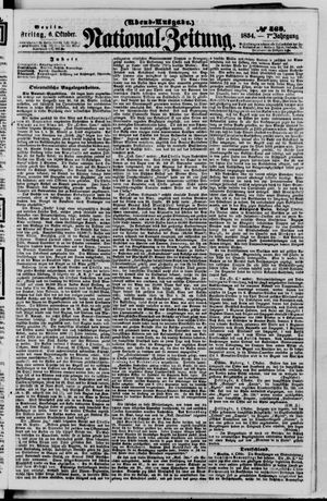 Nationalzeitung vom 06.10.1854