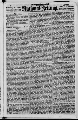 Nationalzeitung vom 10.10.1854
