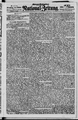 Nationalzeitung vom 10.10.1854