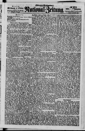 Nationalzeitung vom 11.10.1854