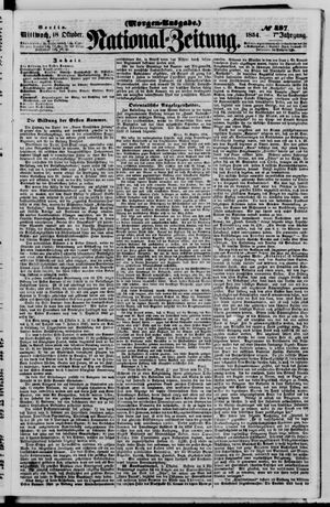 Nationalzeitung vom 18.10.1854