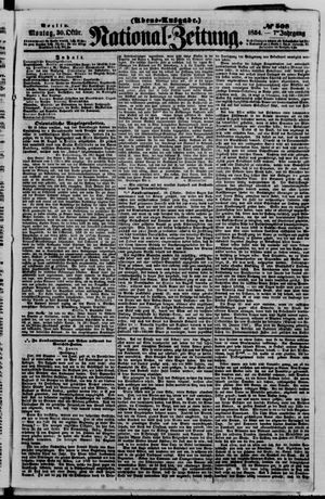 Nationalzeitung vom 30.10.1854