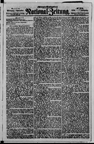 Nationalzeitung vom 01.11.1854