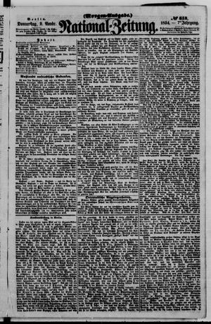 Nationalzeitung vom 02.11.1854