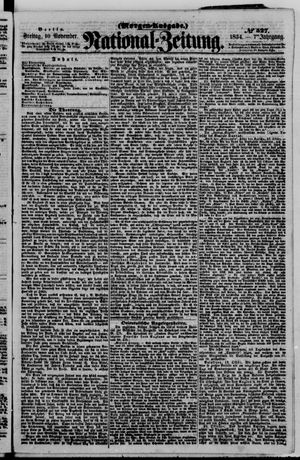 Nationalzeitung vom 10.11.1854