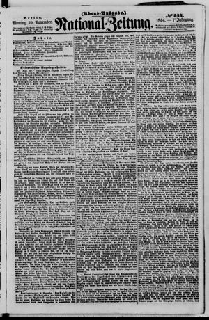 Nationalzeitung vom 20.11.1854