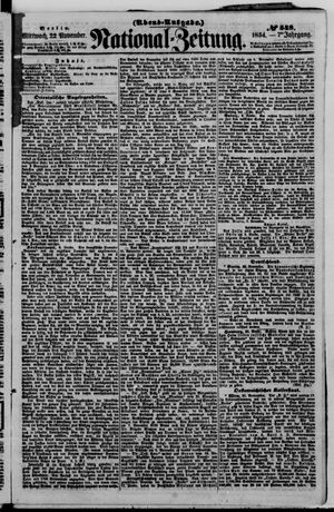 Nationalzeitung vom 22.11.1854