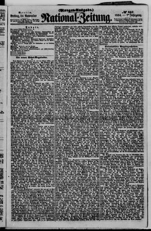 Nationalzeitung vom 24.11.1854